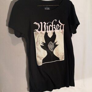 Disney Villains Wicked Youth's Size Large Short Sleeve Black T-shirt